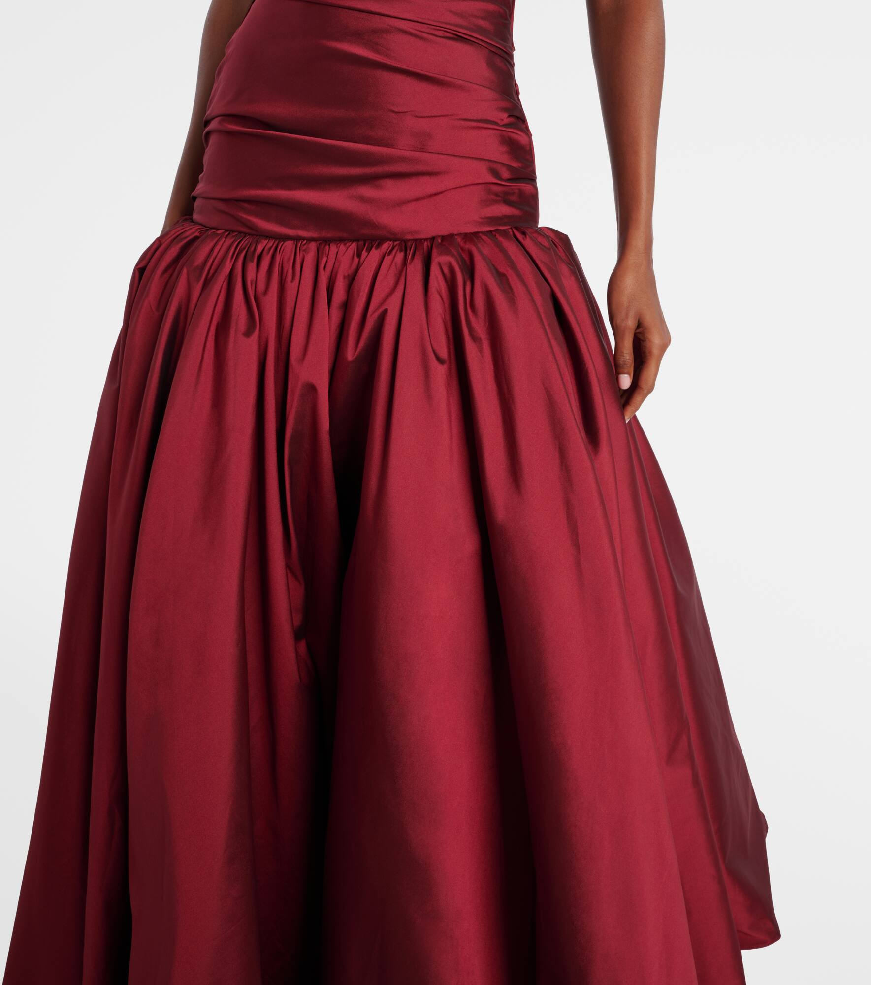 Draped off-shoulder corset gown - 5