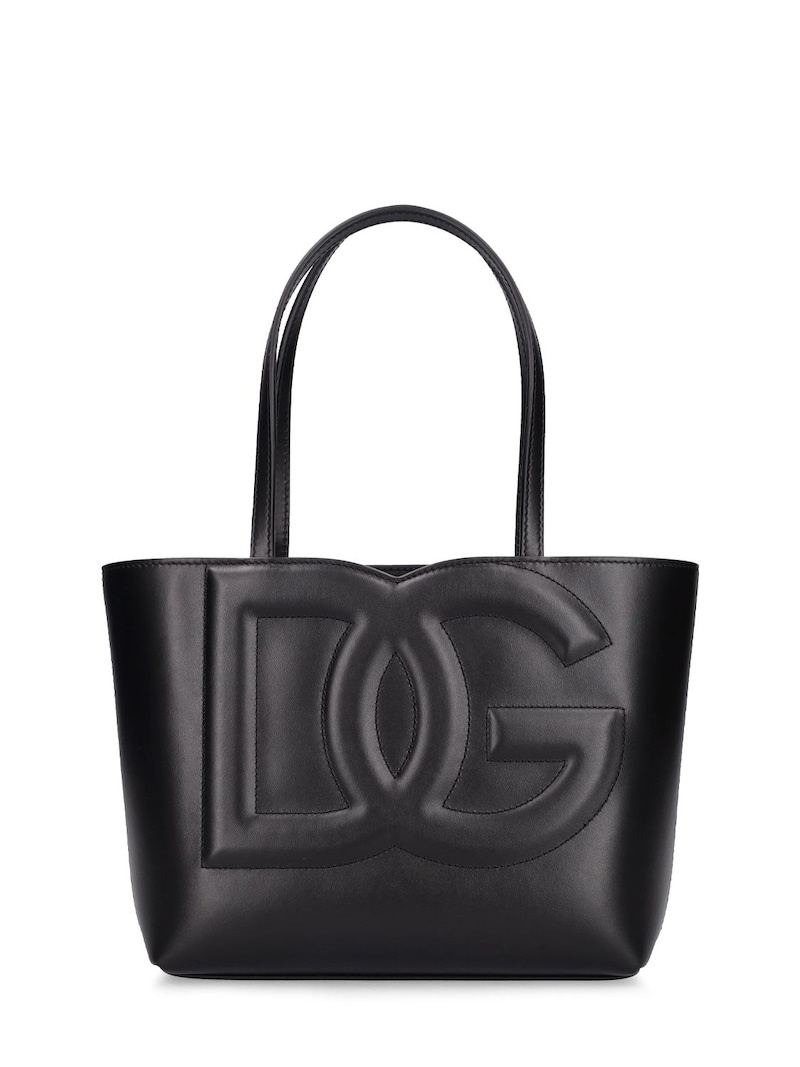 Logo leather tote bag - 1
