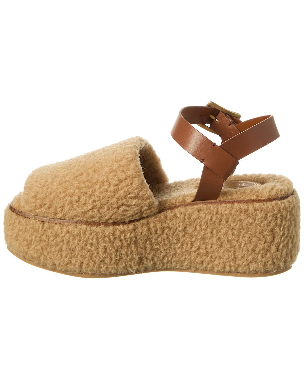 TOD’s Shearling & Leather Platform Sandal - 2