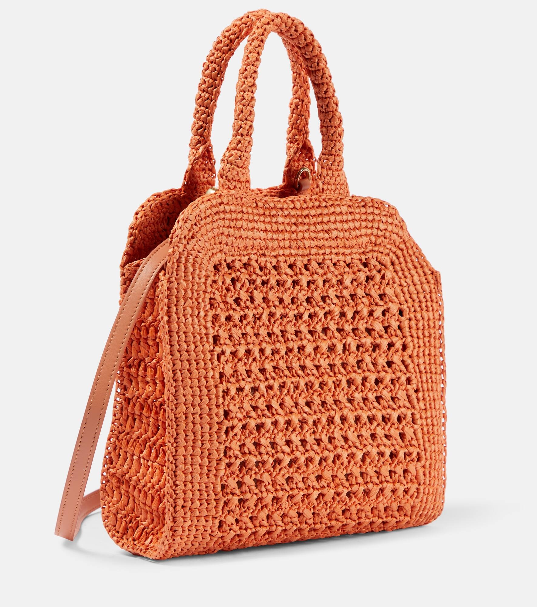 Small raffia tote bag - 4