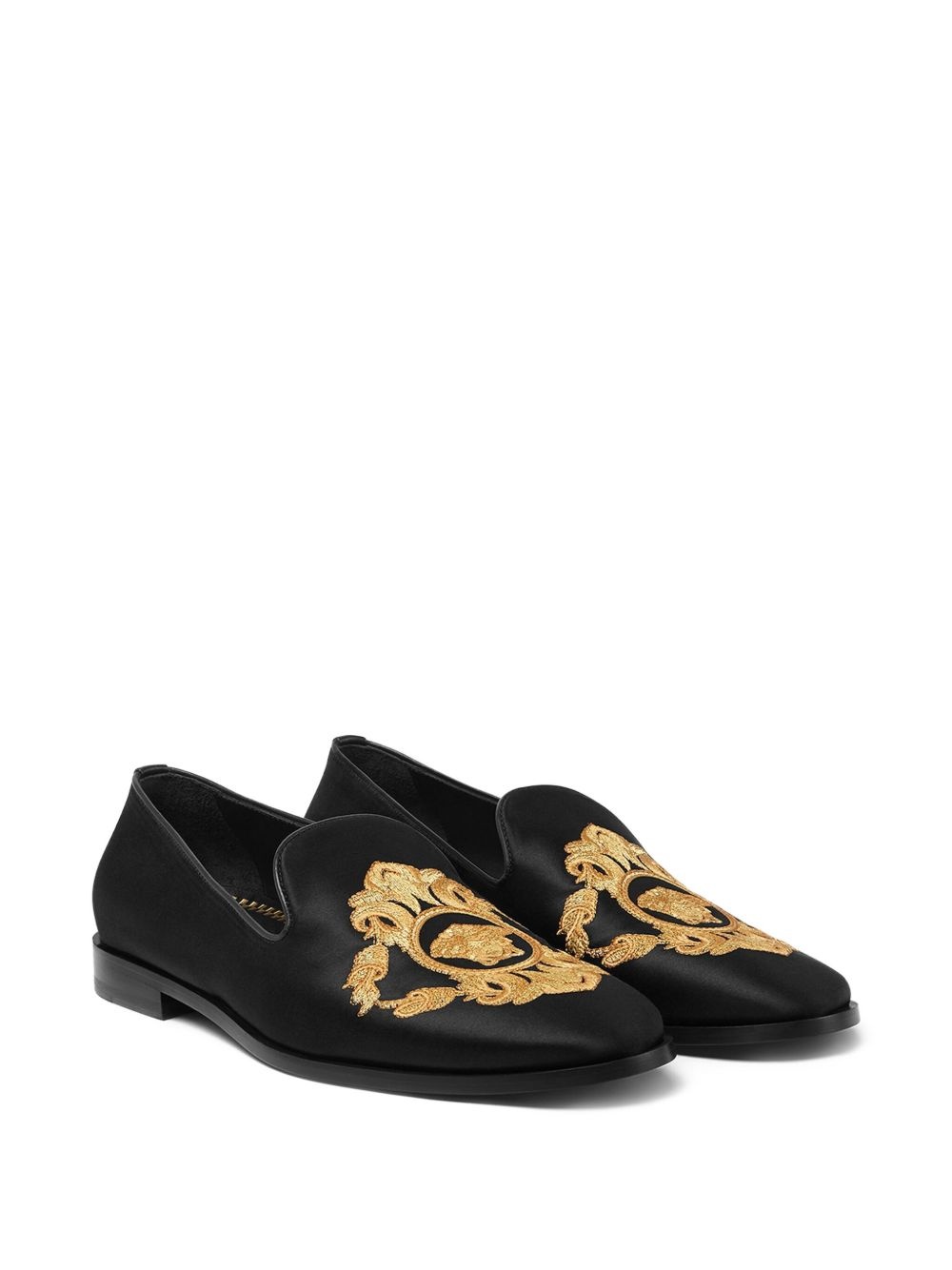 Medusa Head embroidered loafers - 2
