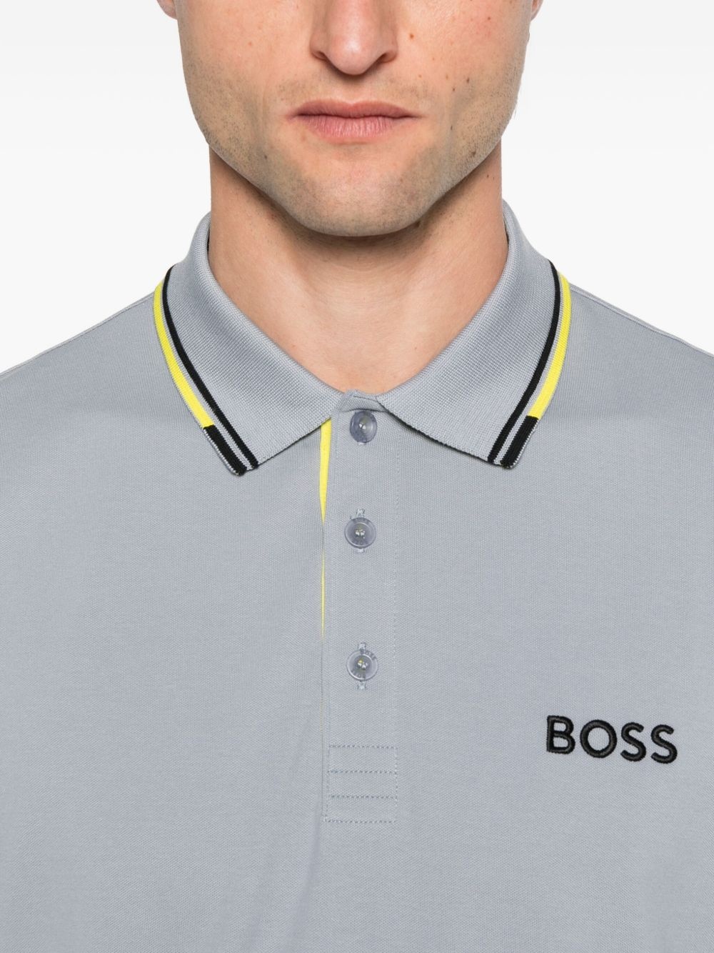 tipped-collar polo shirt - 4