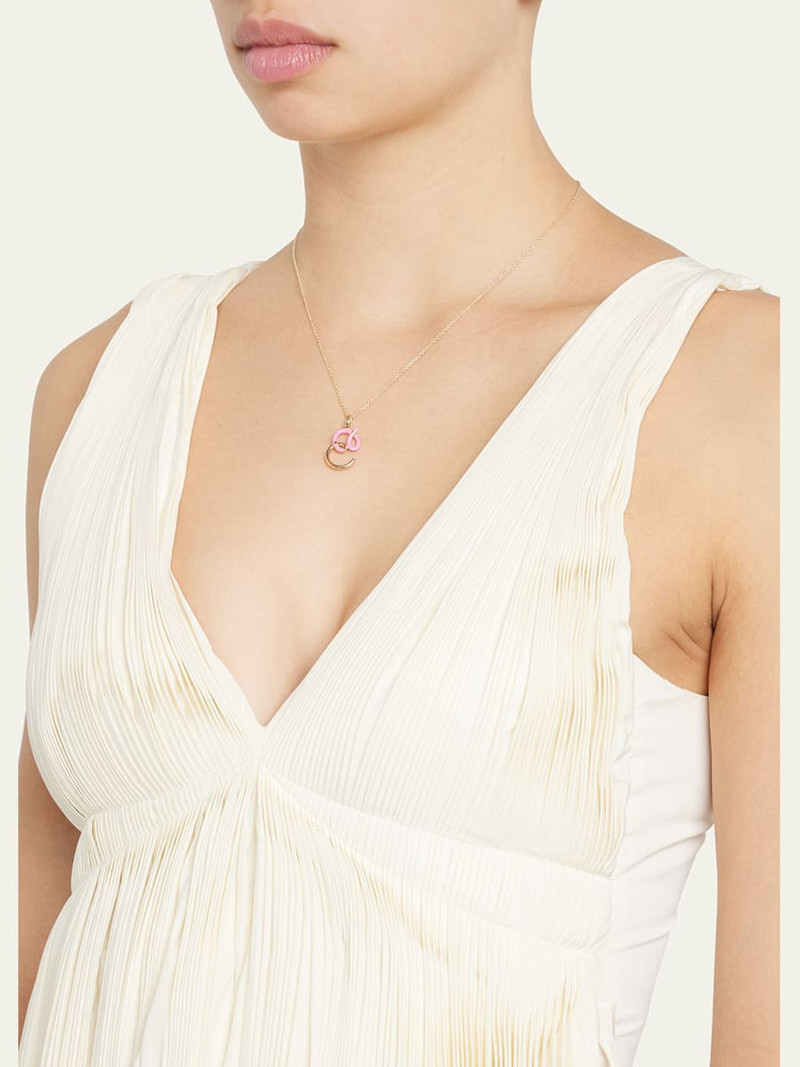 BEA BONGIASCA Enamel Letter Necklace outlook