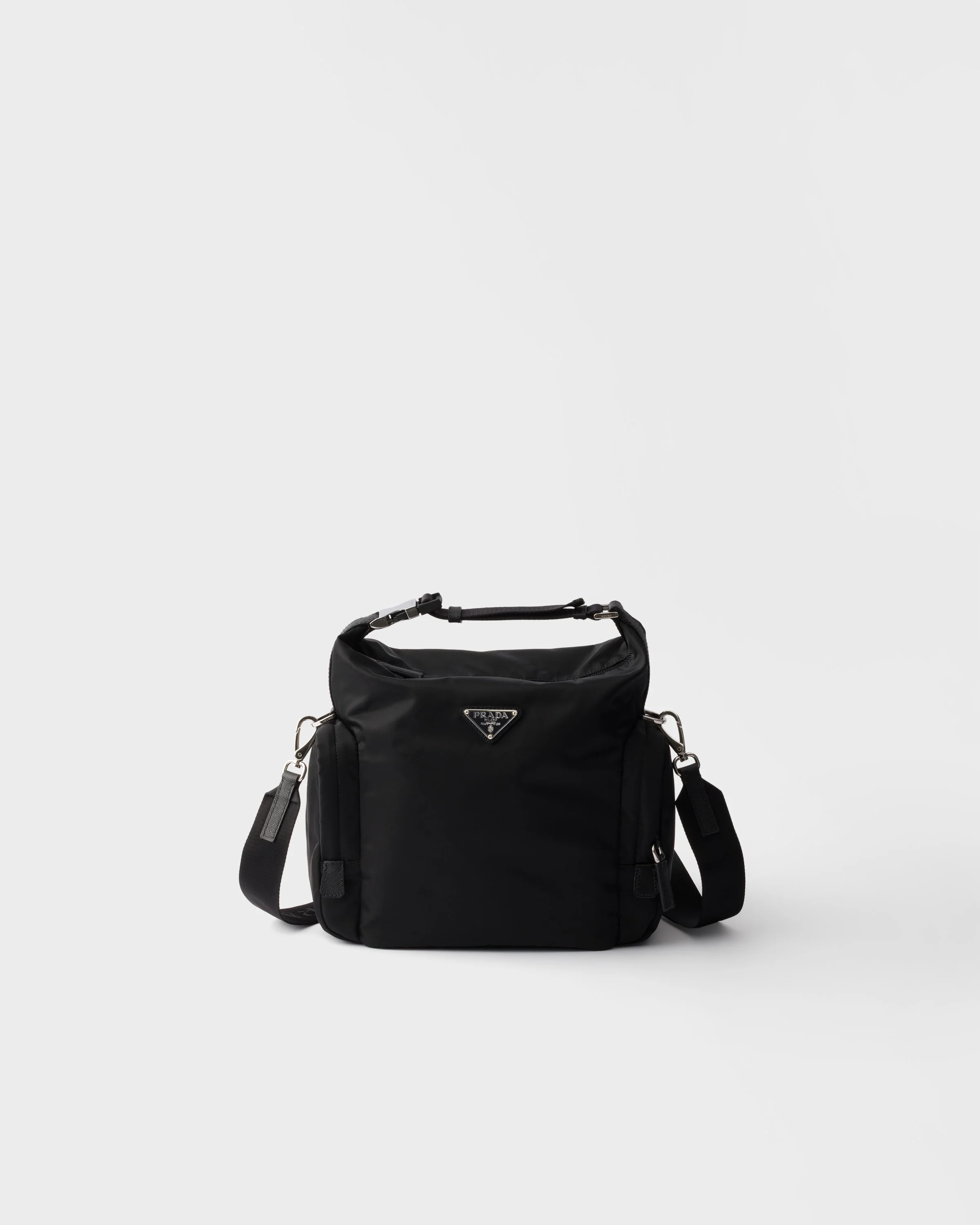 Re-Nylon and Saffiano leather shoulder bag - 1