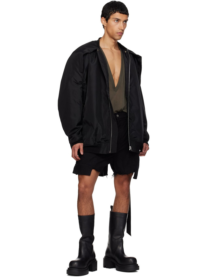 Rick Owens DRKSHDW Black Concordians Convertible Jumbo Peter Flight Bomber Jacket outlook