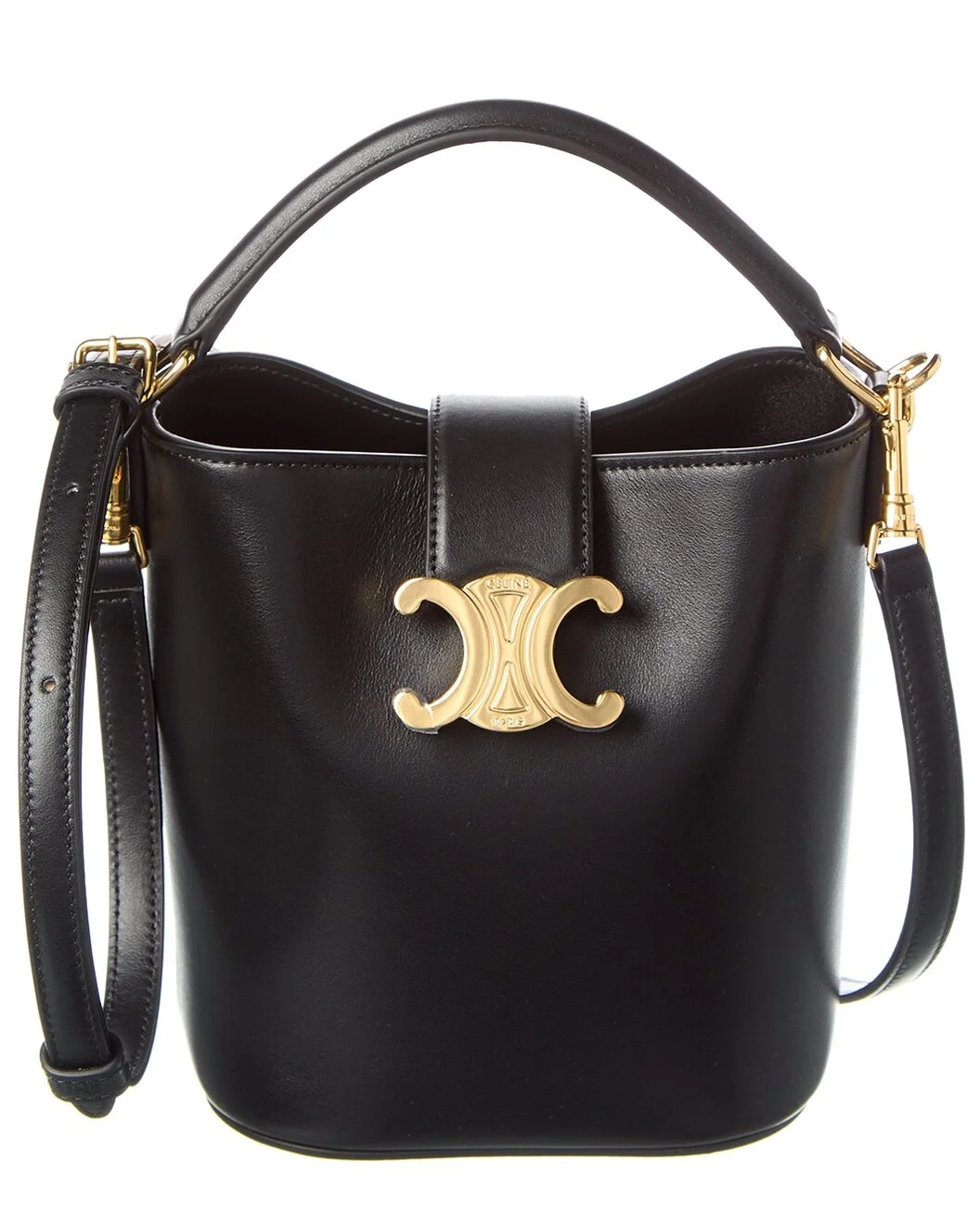 CELINE Louise Mini Leather Bucket Bag - 1