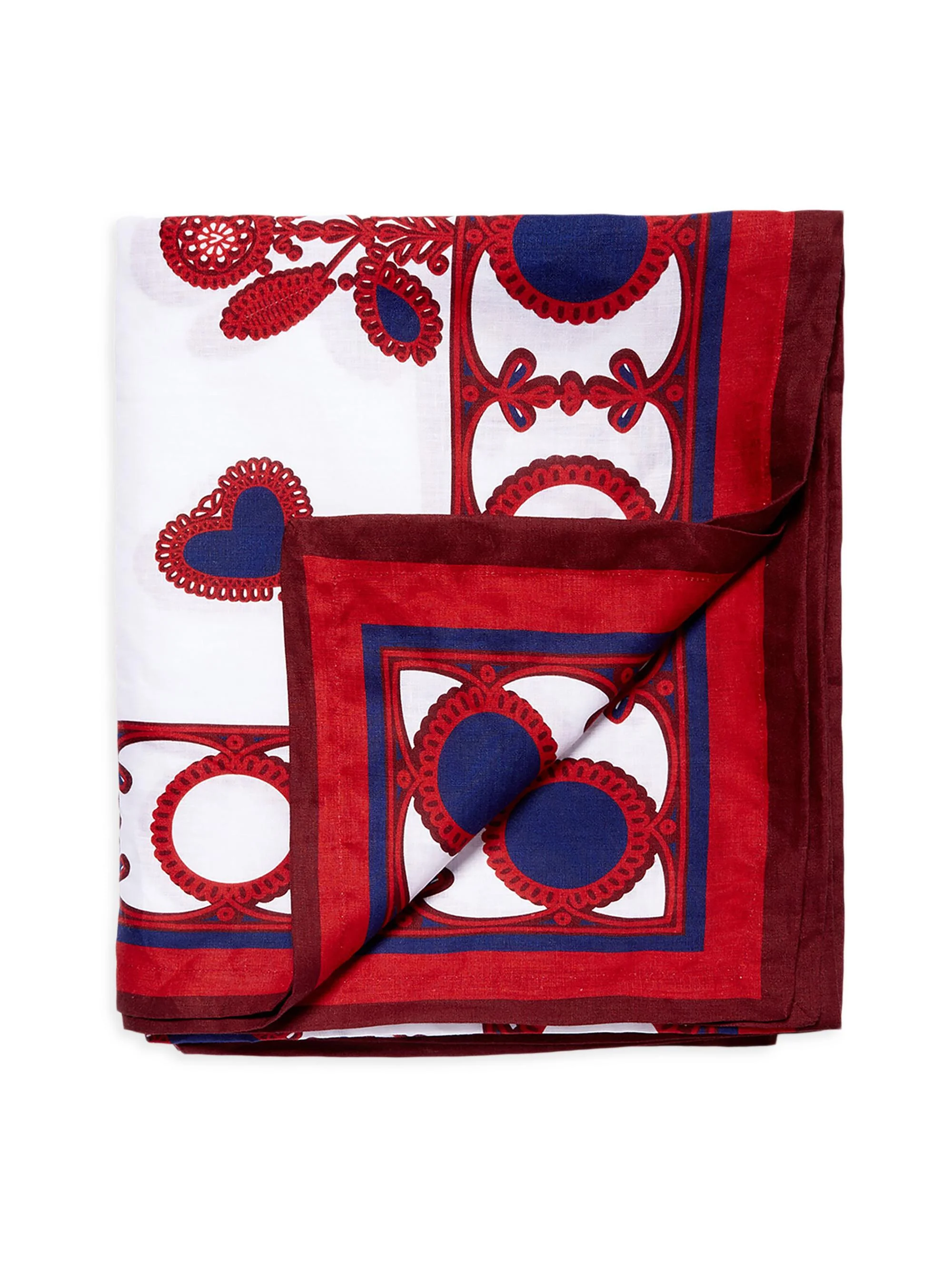 Medium Tablecloth (71'' x 110'') - Red Multicolor - 1