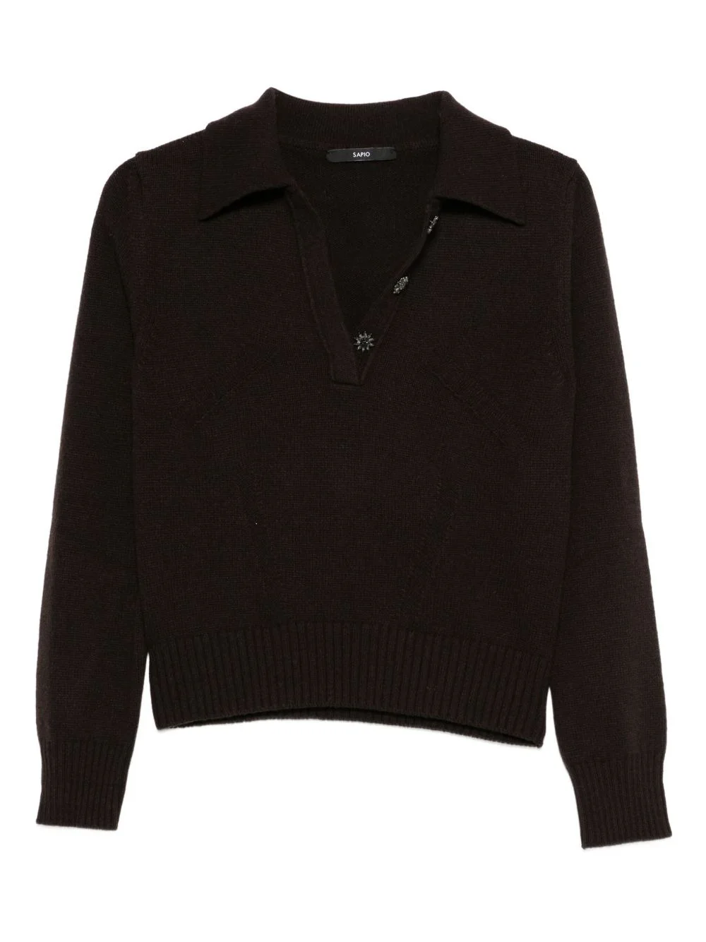 polo-collar sweater - 1