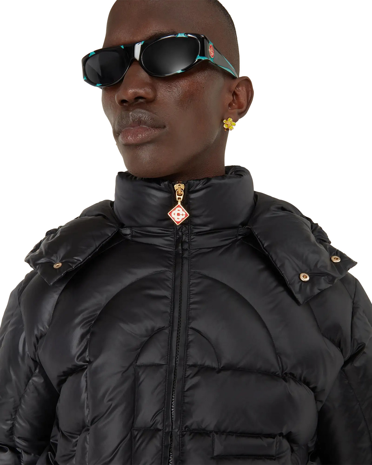 Monogram Quilted Nylon Puffer Jacket | Casablanca Paris - 5