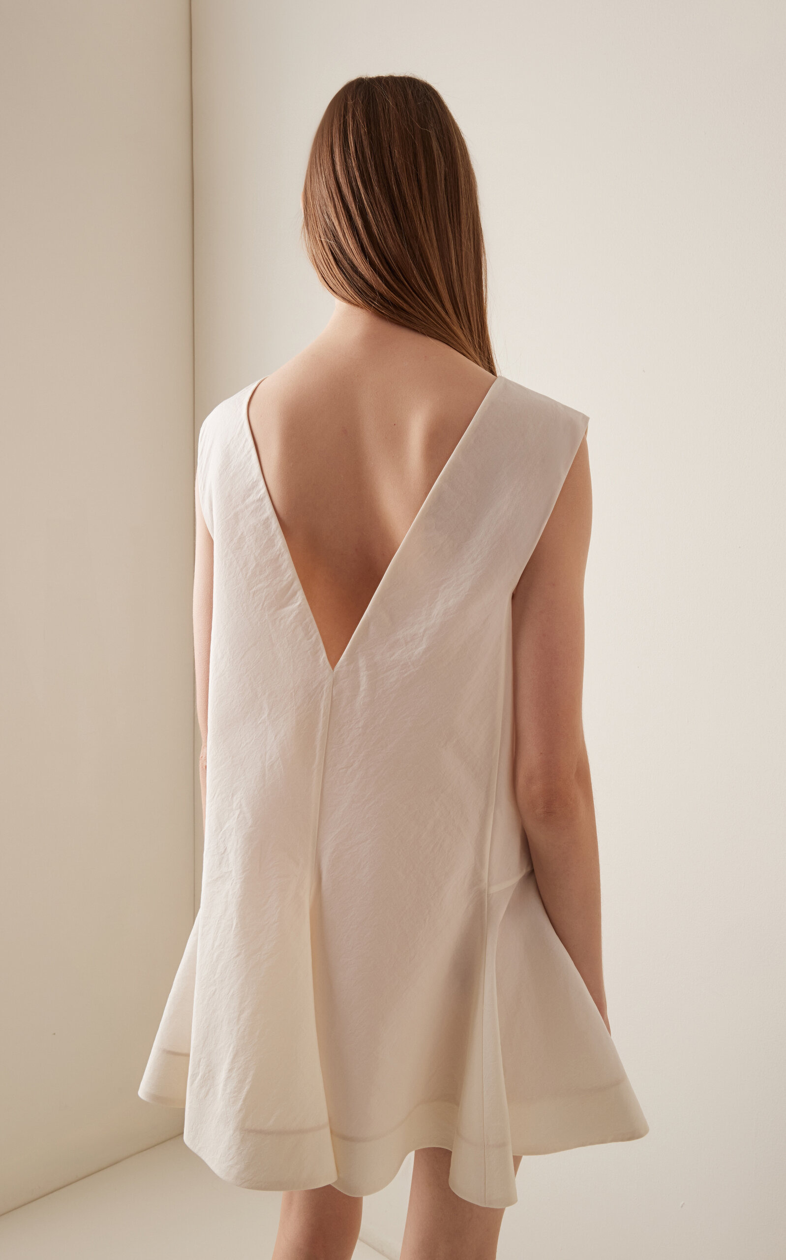 Mel Cotton-Silk Organza Mini Dress neutral - 4