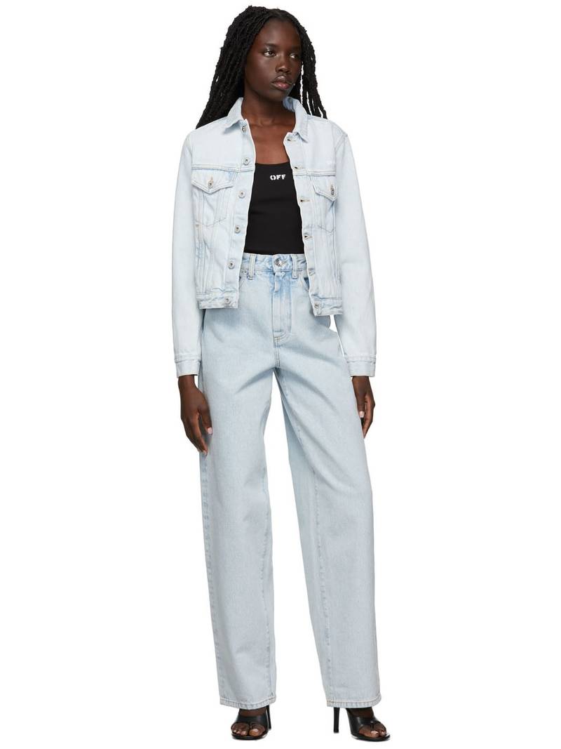Off-White Blue Denim Extra Baggy Diag Jeans outlook