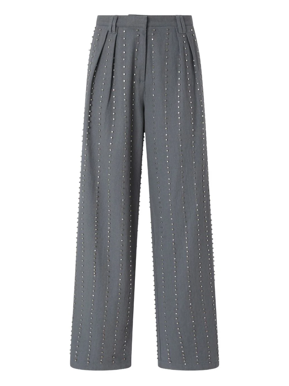 pleated embellished trousers - 1