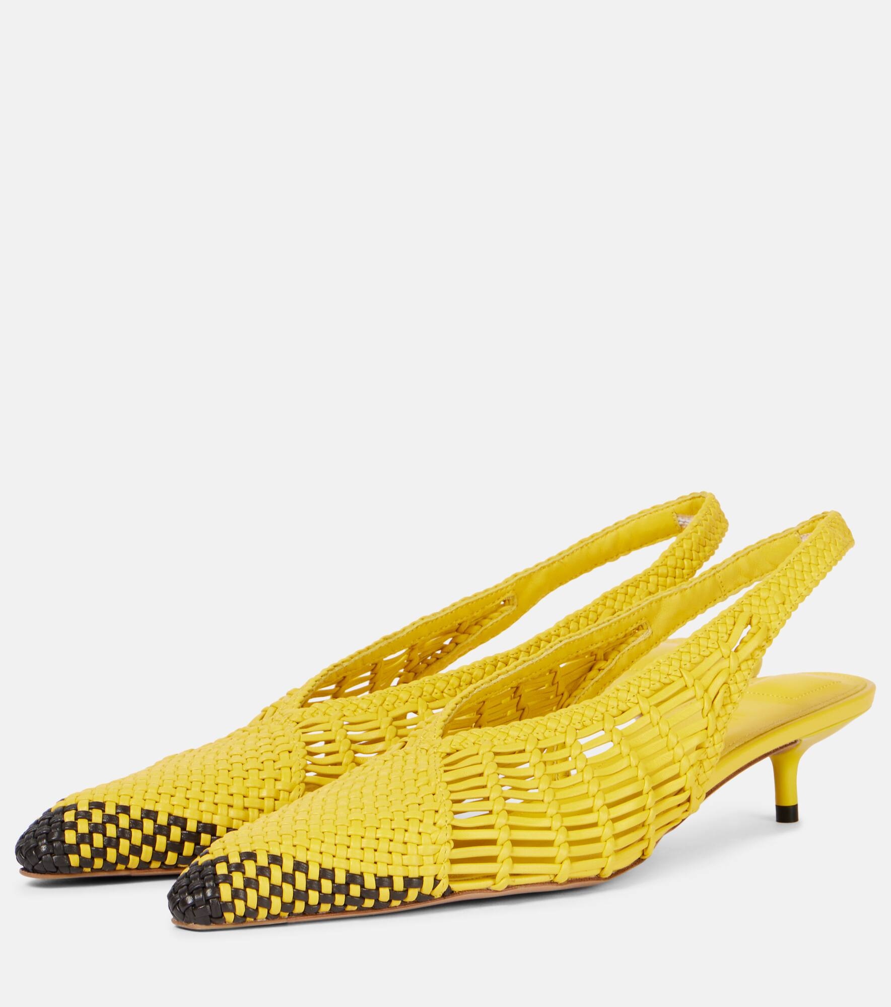 Low Cubisto Banane 35 leather slignback pumps - 4