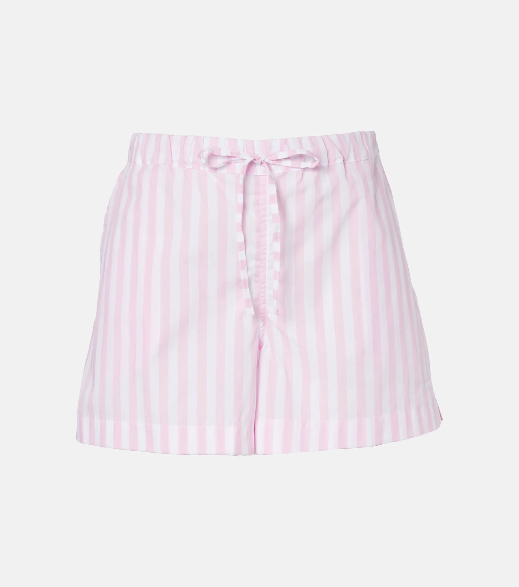 Embroidered striped cotton poplin shorts - 1