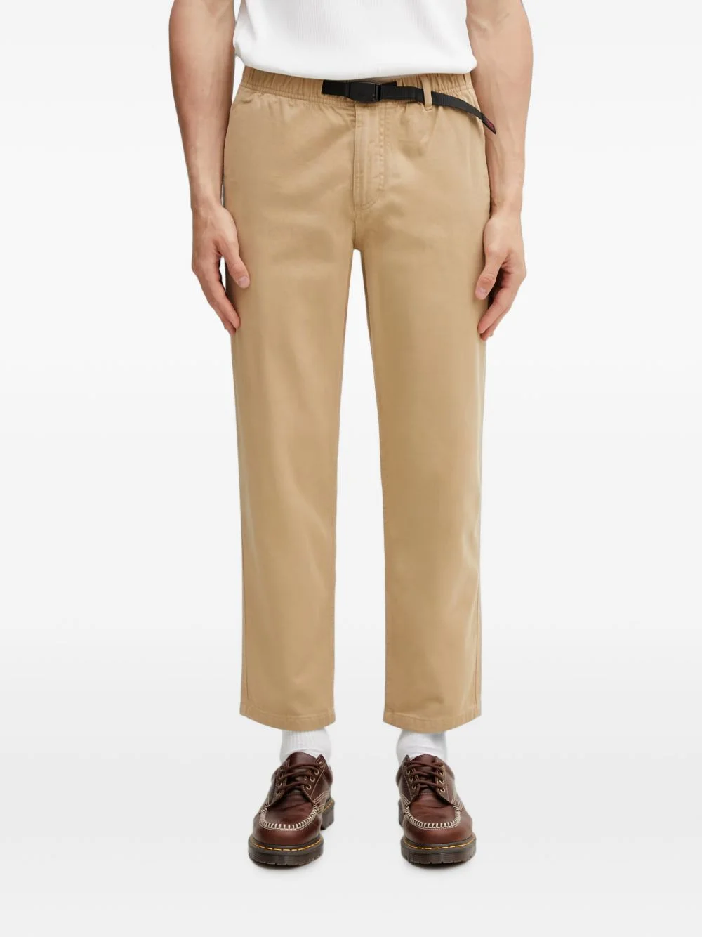 belted straight-leg trousers - 1