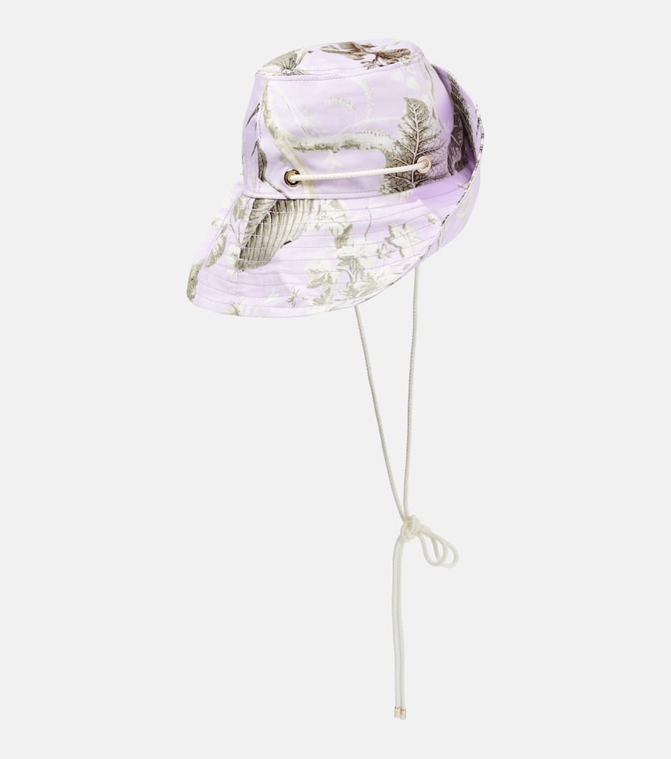 Floral canvas bucket hat - 5
