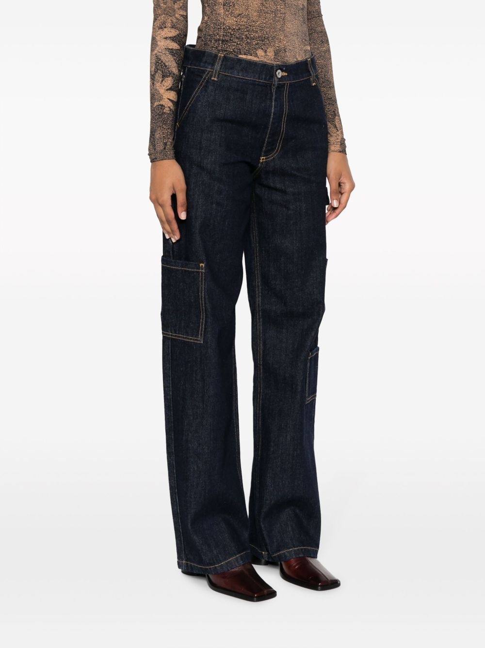 high-rise straight-leg jeans - 3