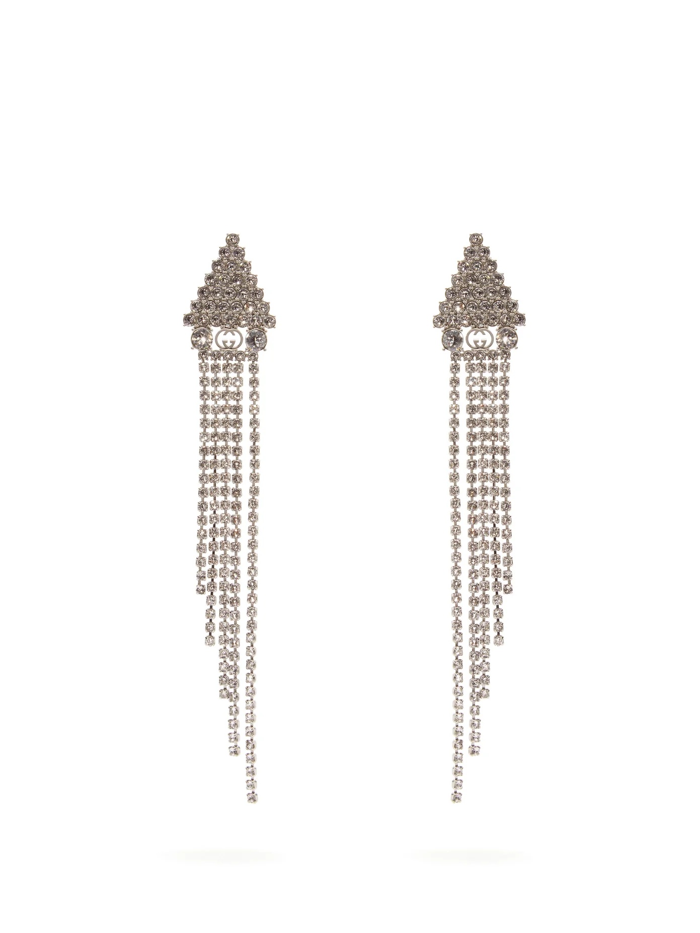 Crystal-embellished drop earrings - 1