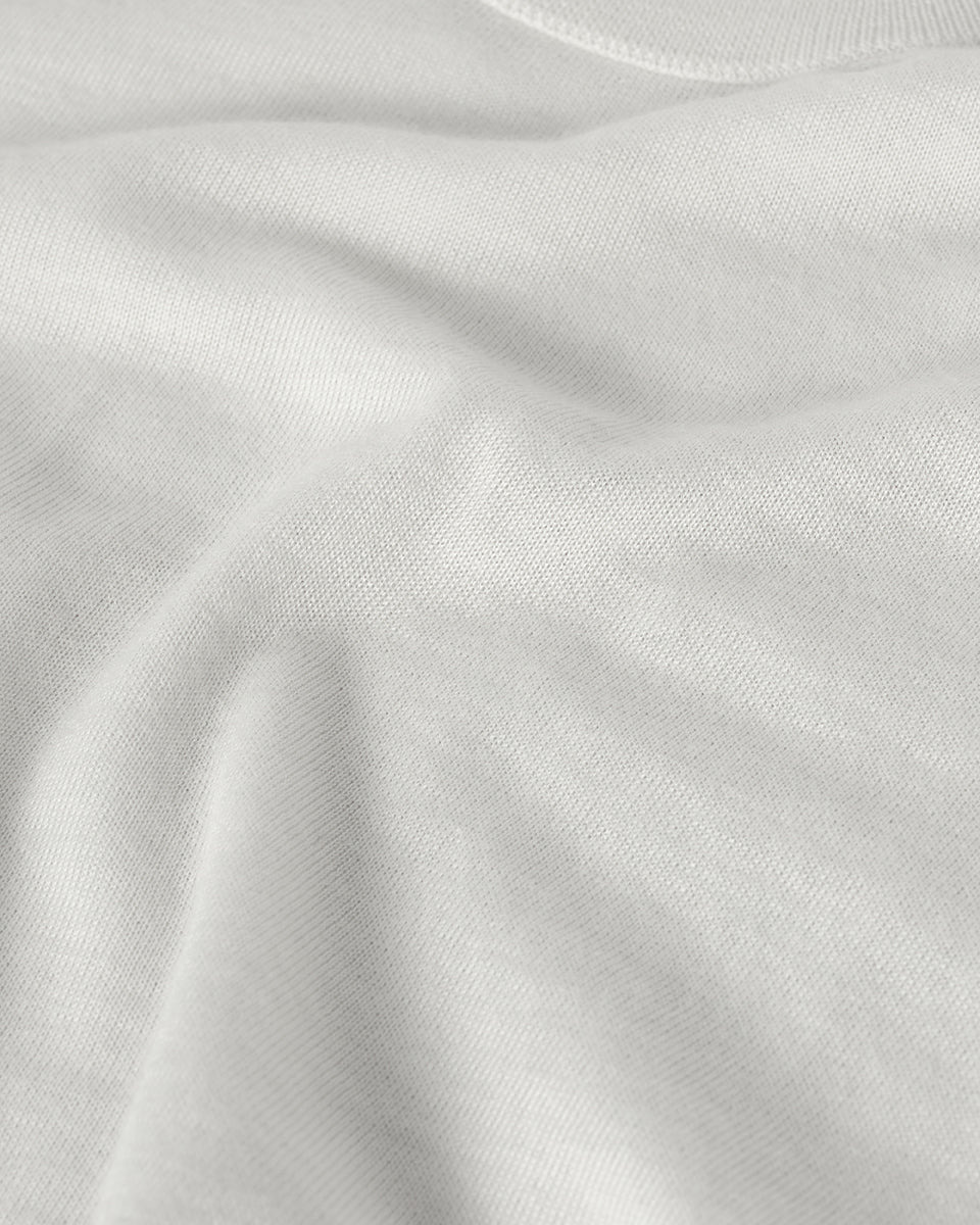 Superfine Cashmere White Round Neck Jumper - 6