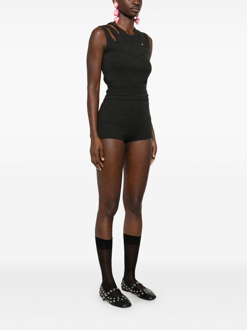 layered-effect mini shorts 3