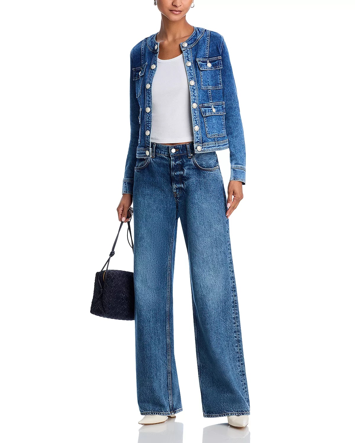 Yari Collarless Denim Jacket - 2