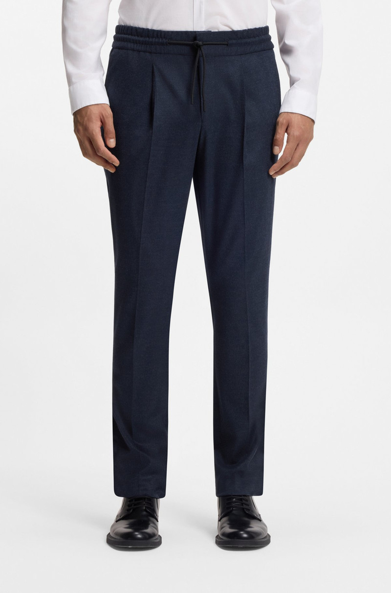 MELANGE SLIM-FIT TROUSERS IN STRETCH FLANNEL 2
