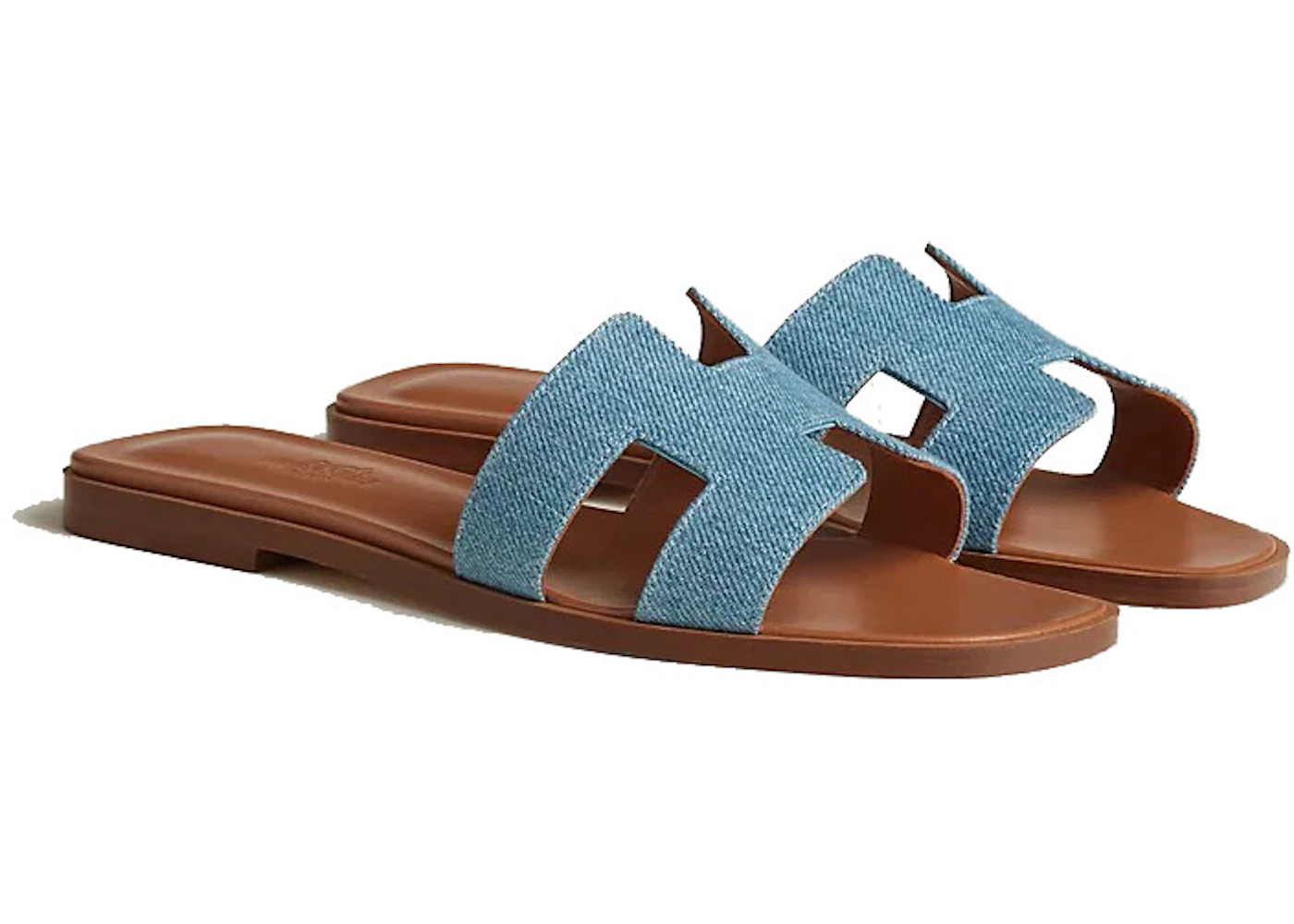 Hermes Oran Sandal Bleu Clair Denim - 2