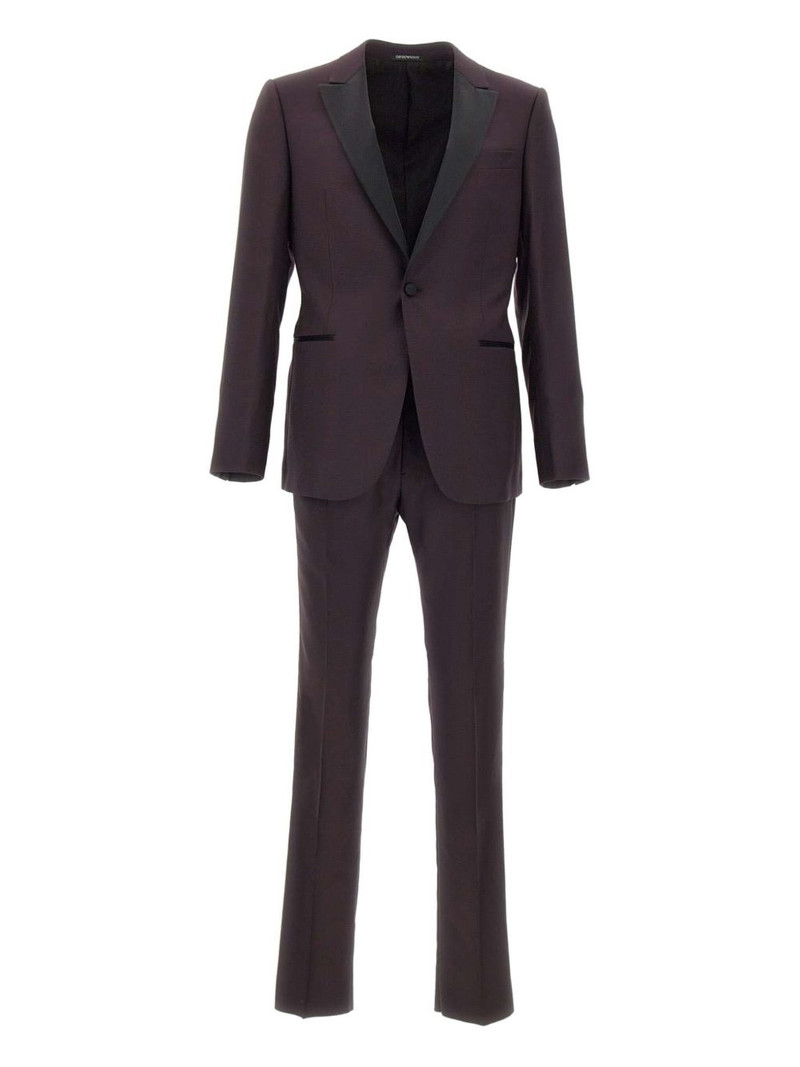 peaked-lapel satin-trimmed suit 1
