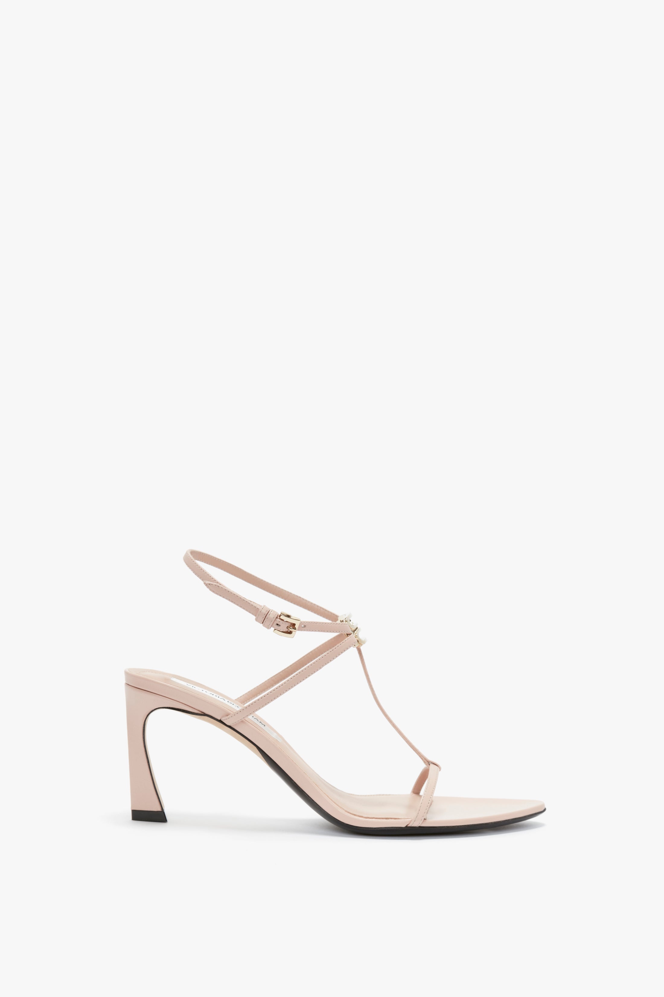Frame Detail Sandal In Nude Leather - 1