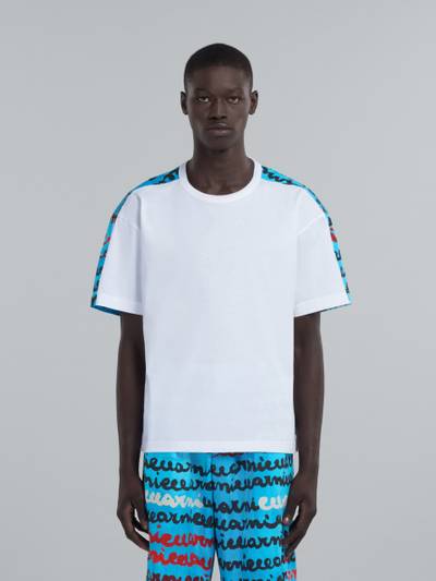Marni BIO COTTON JERSEY T-SHIRT WITH CONTRASTING BACK outlook