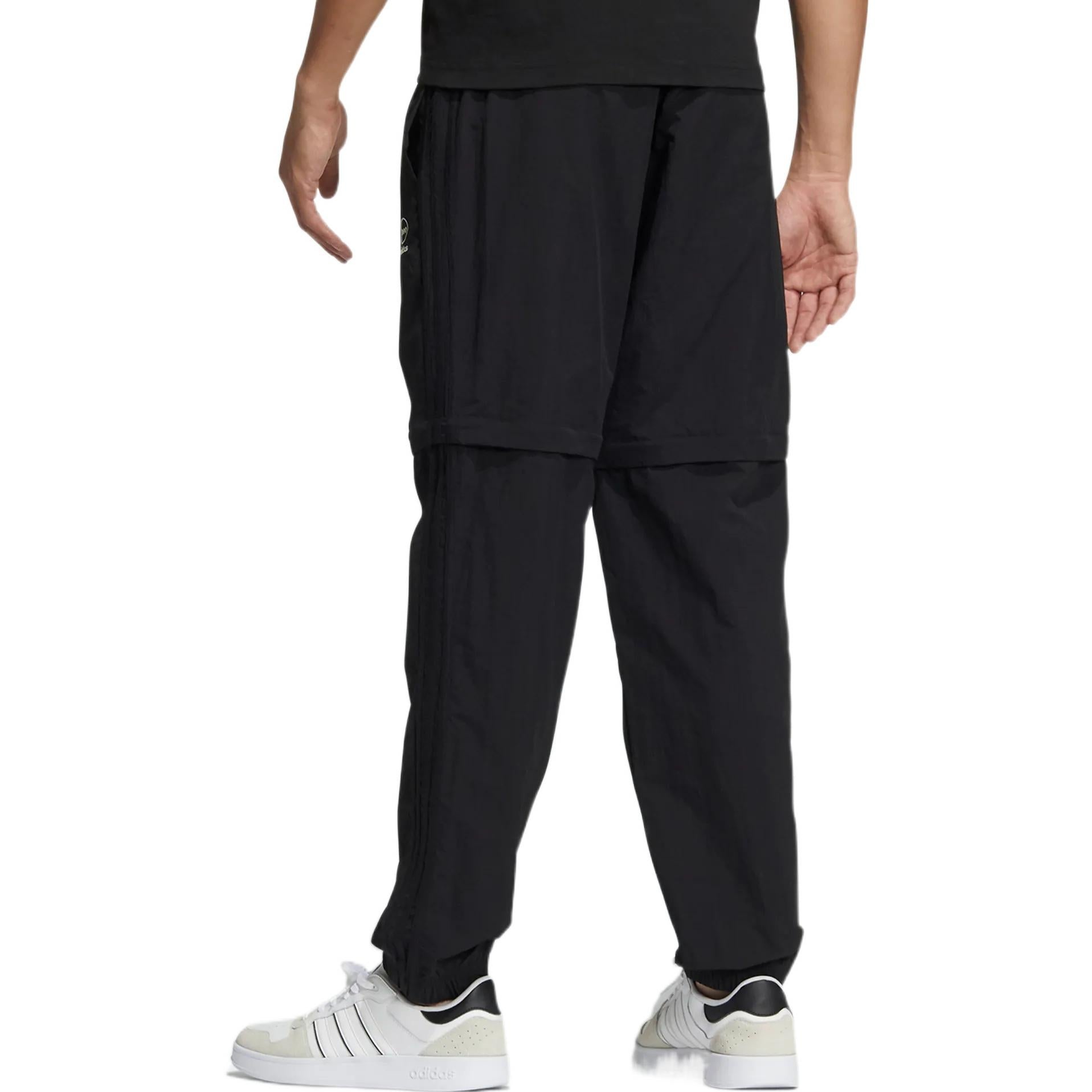 Men's adidas neo SW 2N1 TP Woven Bundle Feet Detachable Sports Pants/Trousers/Joggers Black HC9734 - 5