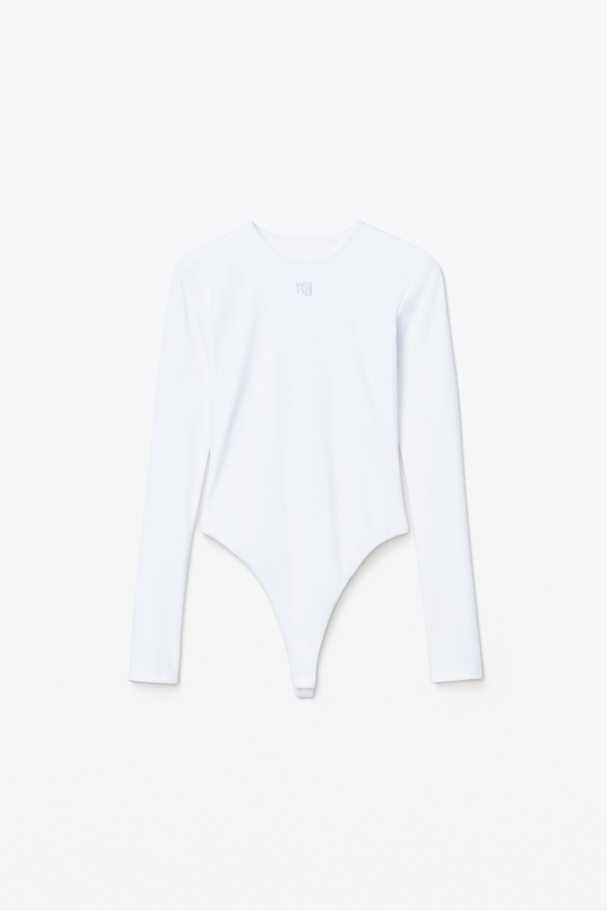CRYSTAL LOGO BODYSUIT IN SCULPTED JERSEY - 1
