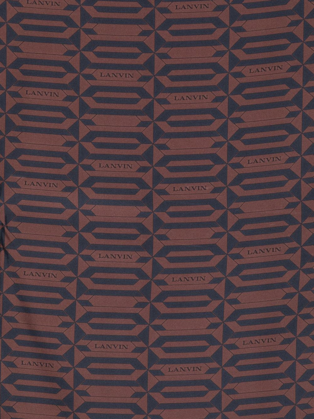 geometric-pattern silk scarf - 2