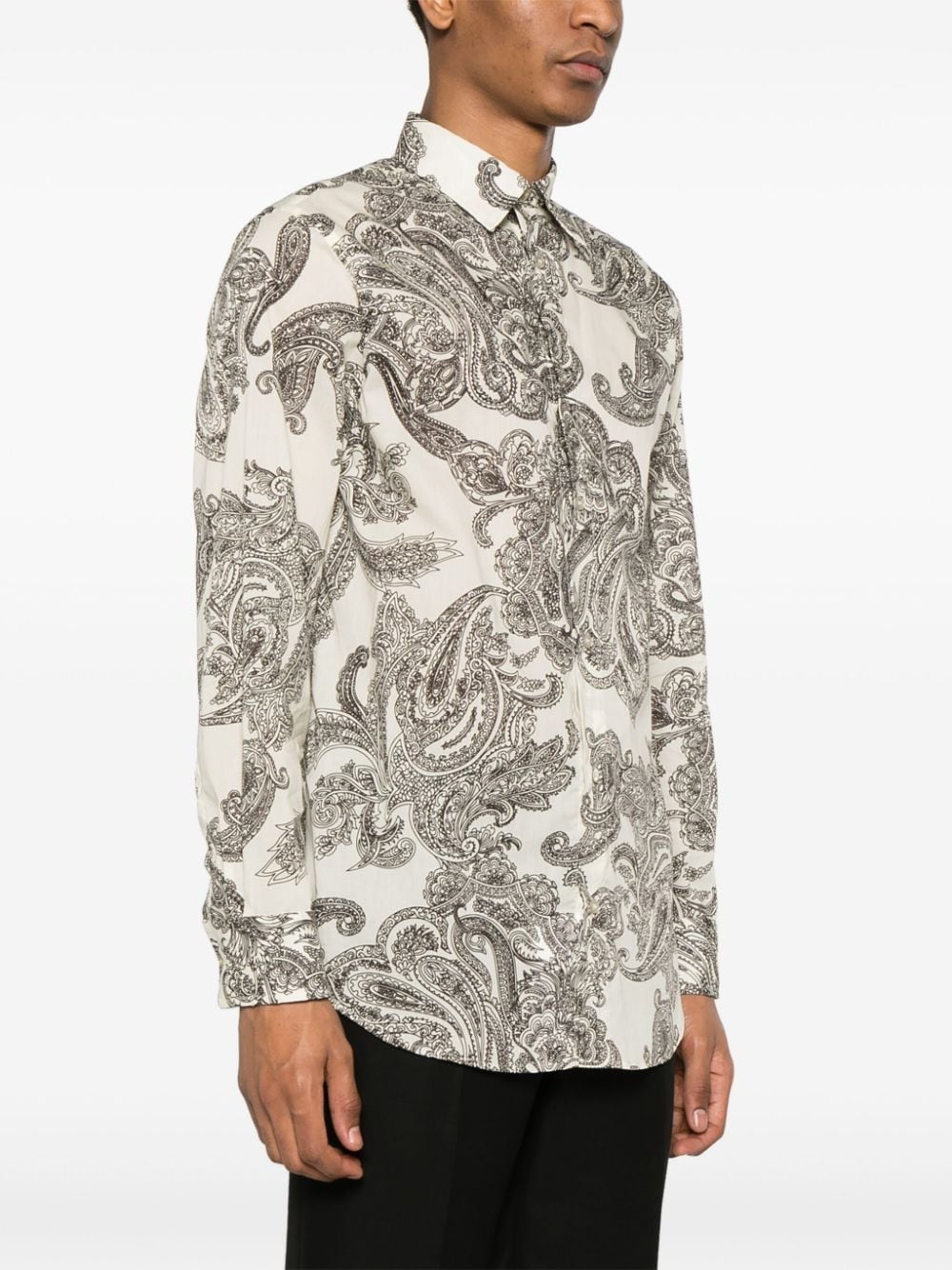paisley-print cotton shirt - 3