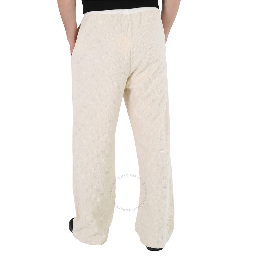 Ambush Asparagus White Cotton Blend Monogram Sweatpants - 6