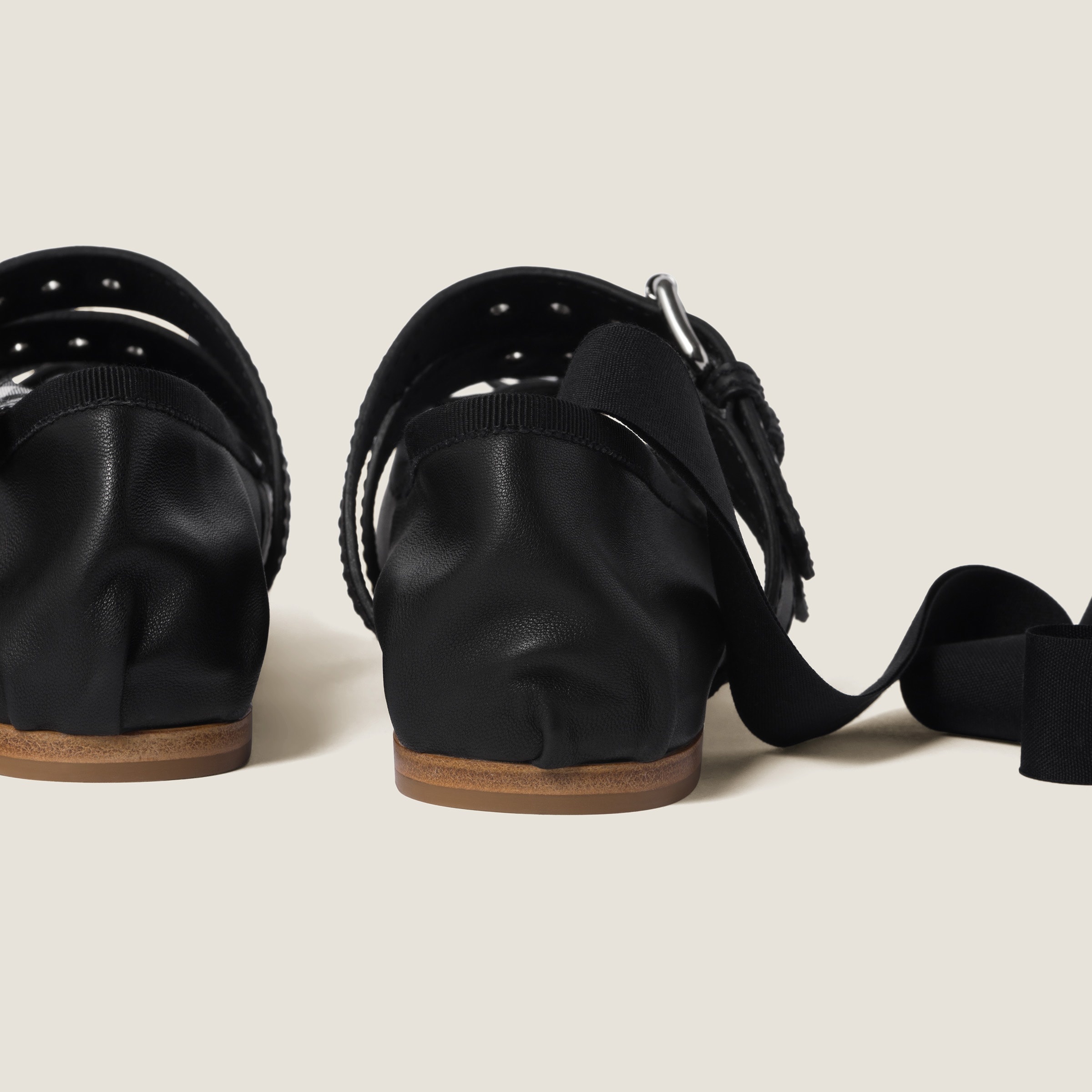 Miu Miu Nappa and calf leather ballerinas | REVERSIBLE