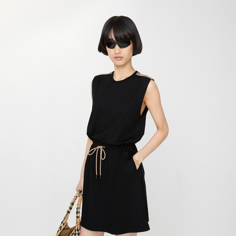 Burberry Check Trim Cotton Jersey Dress outlook
