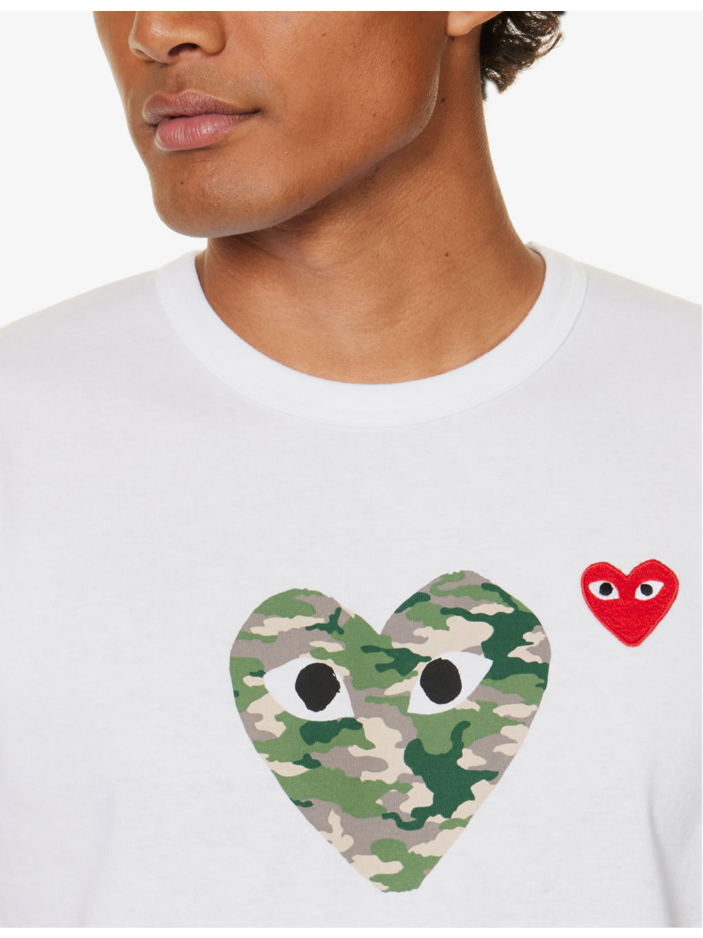 Double Camo Heart brand-print regular-fit cotton-jersey T-shirt - 5
