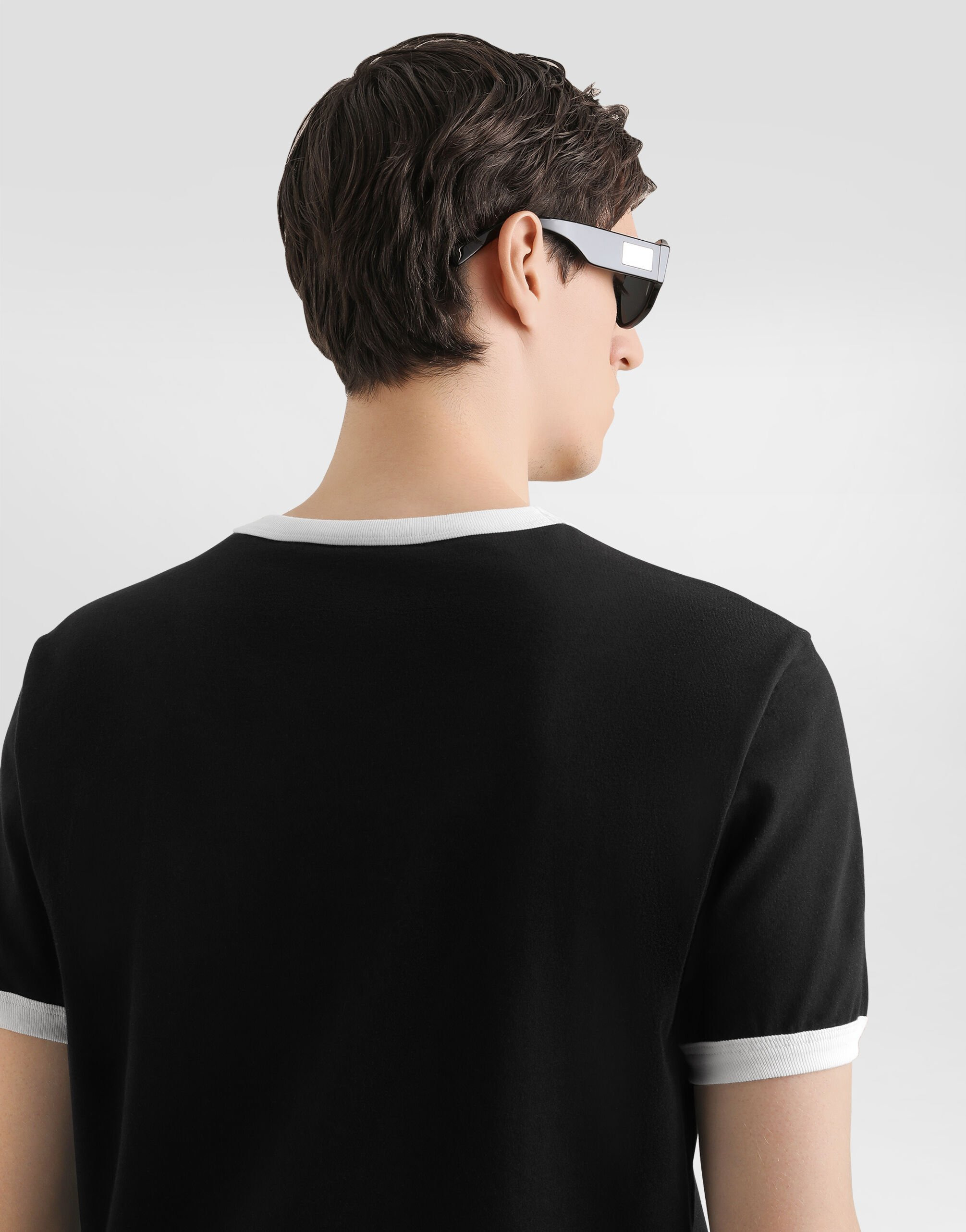 Cotton t-shirt with flock print - 3
