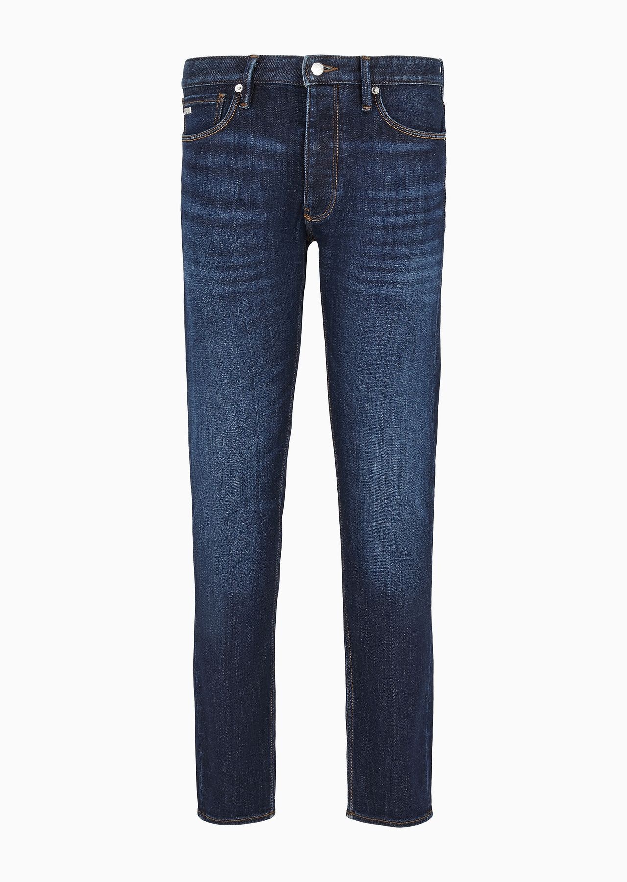 J75 Slim-fit, stone-washed stretch denim jeans with dirty-effect treatment - 1