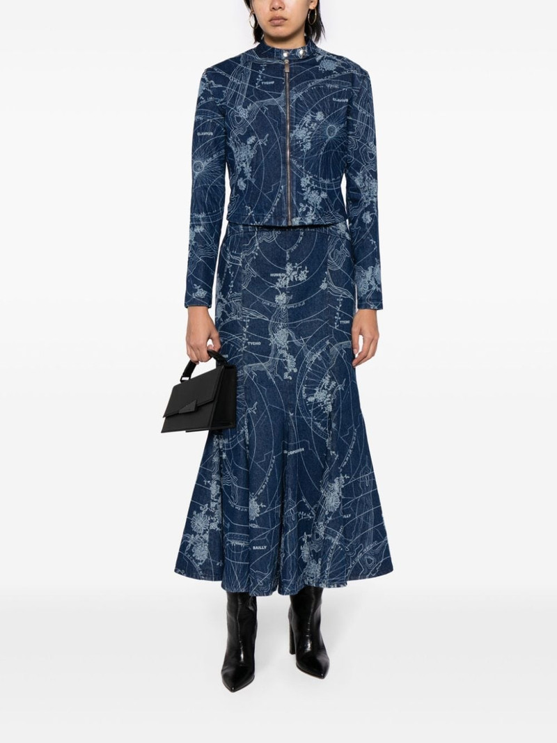 Off-White Map-print denim jacket outlook