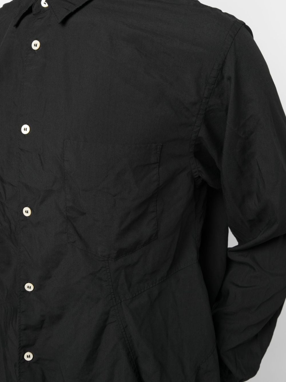spread-collar crease-effect shirt - 5