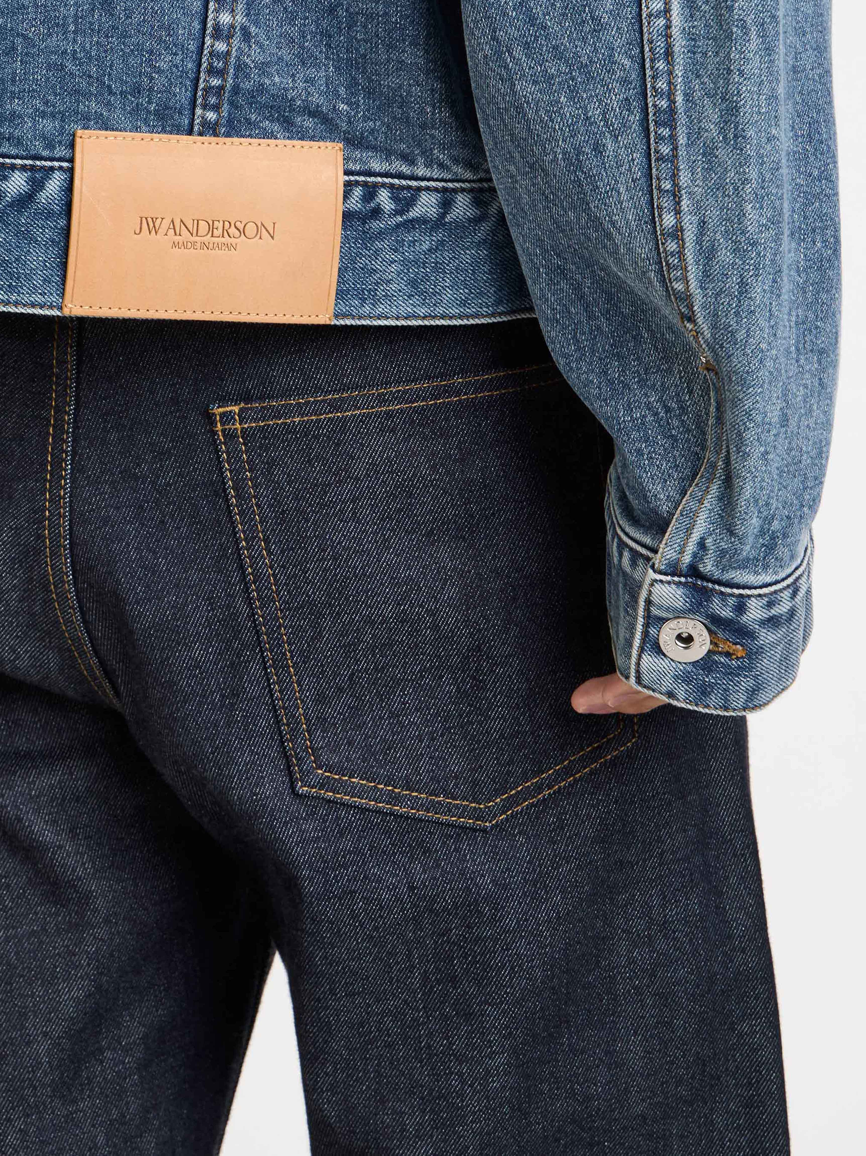 STRAIGHT LEG DENIM JEANS IN INDIGO - 4