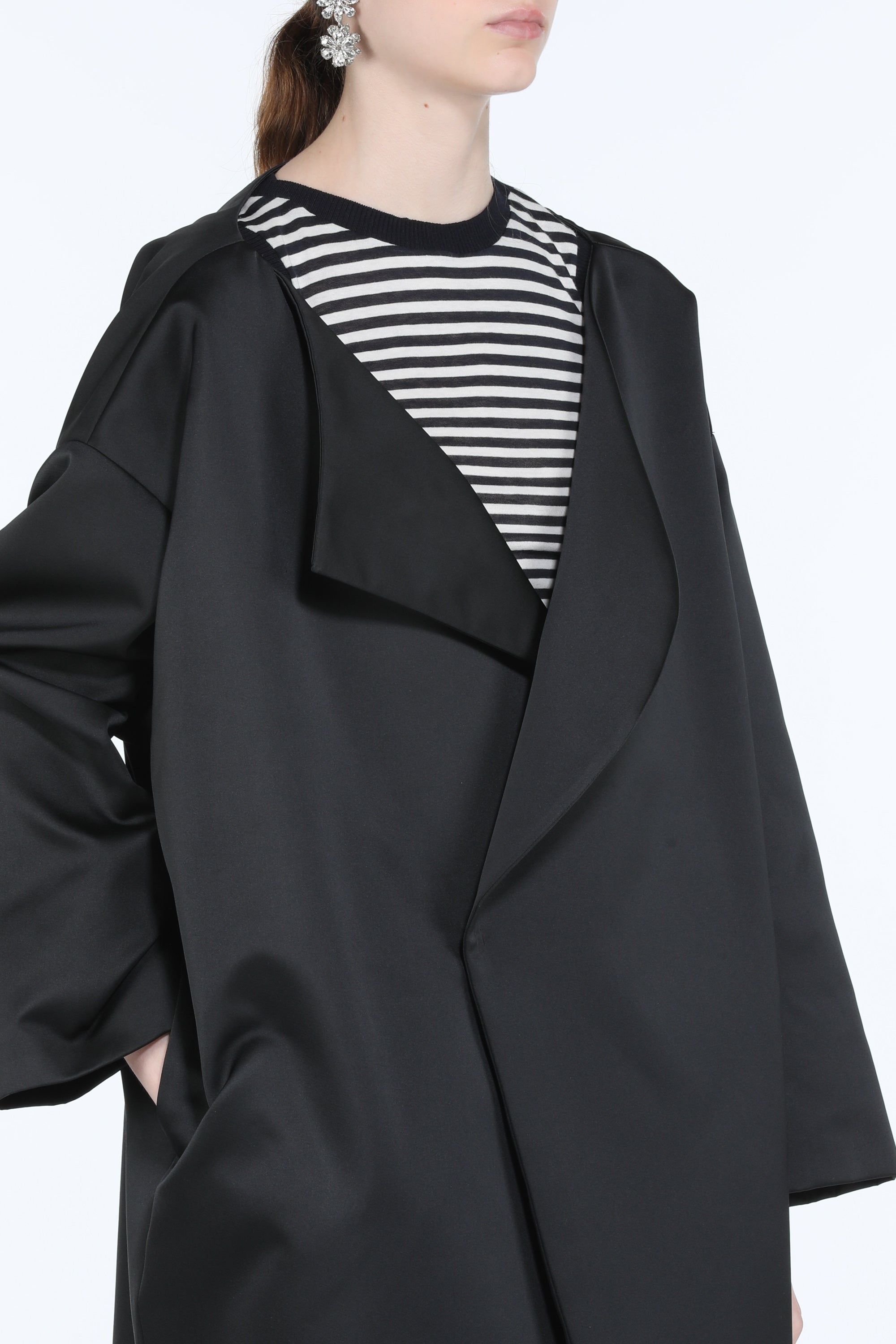 DOUBLE-BREASTED WOVEN COAT - 5