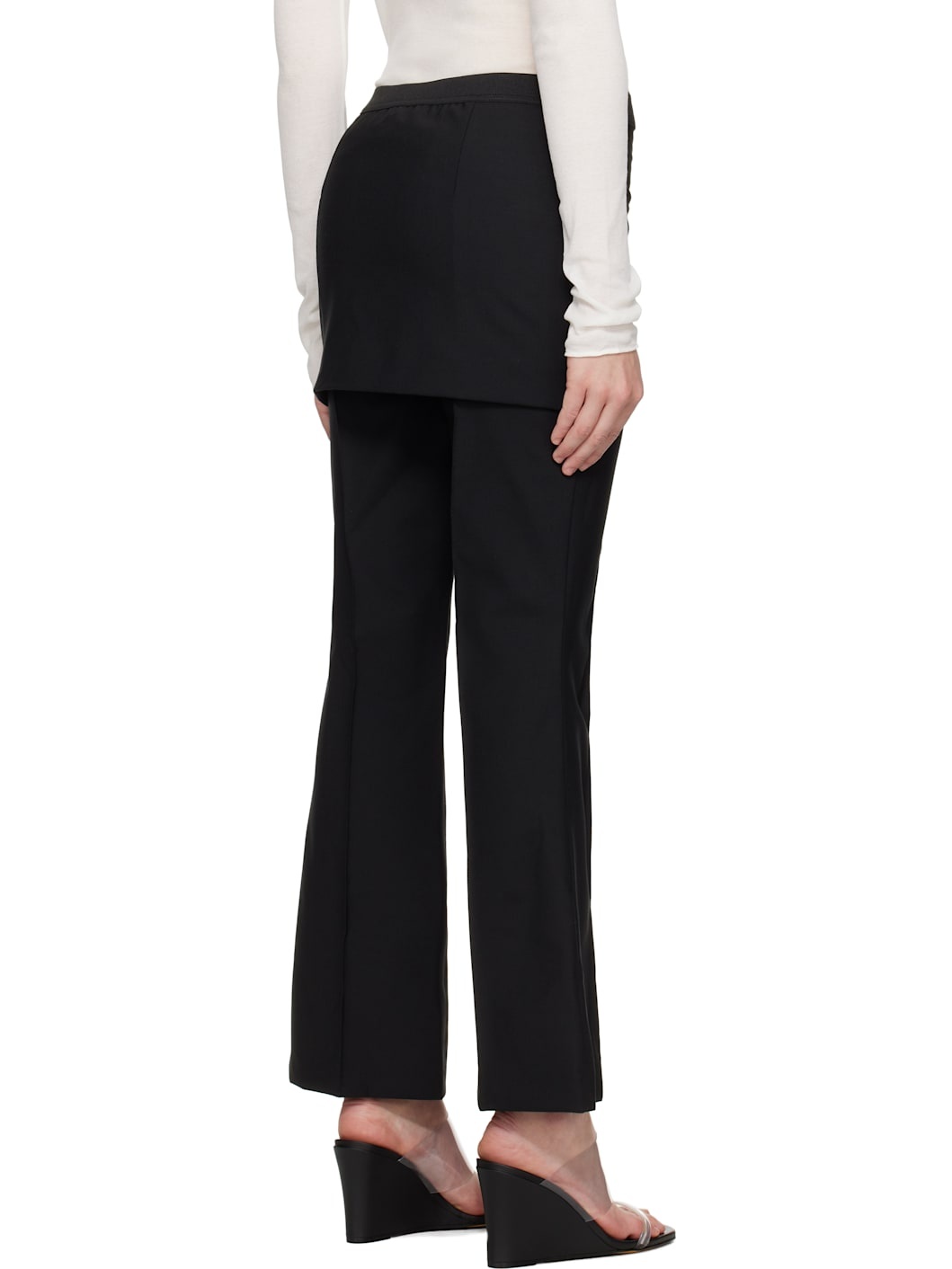 Black Noah Crop Skirt Trousers - 3