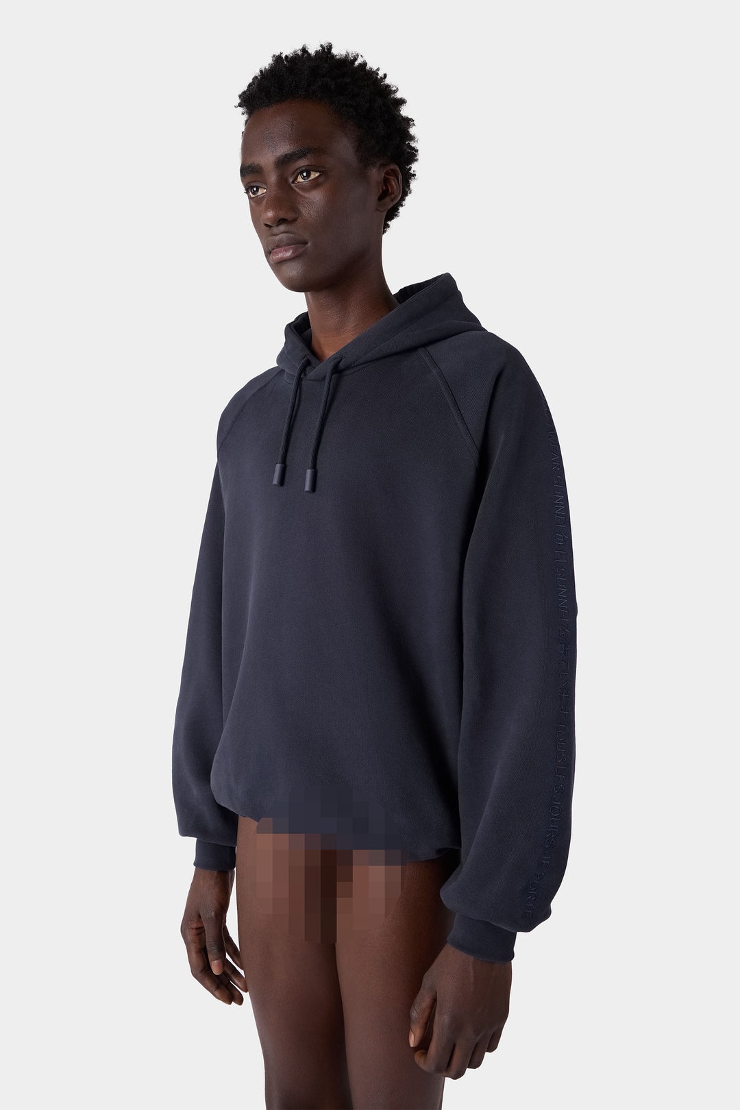 EMBROIDERED EIWS HOODIE / blue SUNNEI - 4