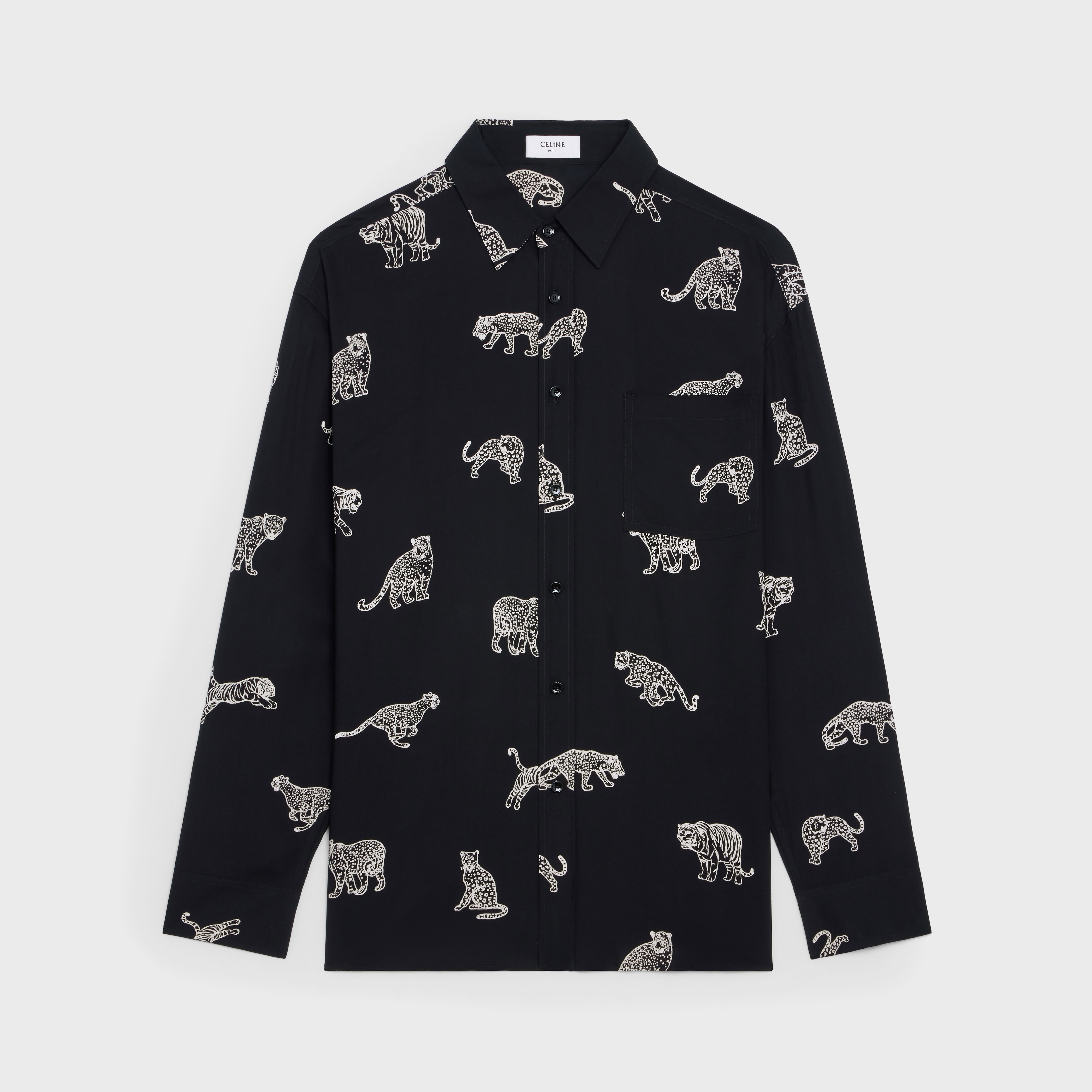 OVERSIZED SHIRT IN PRINTED VISCOSE - 1