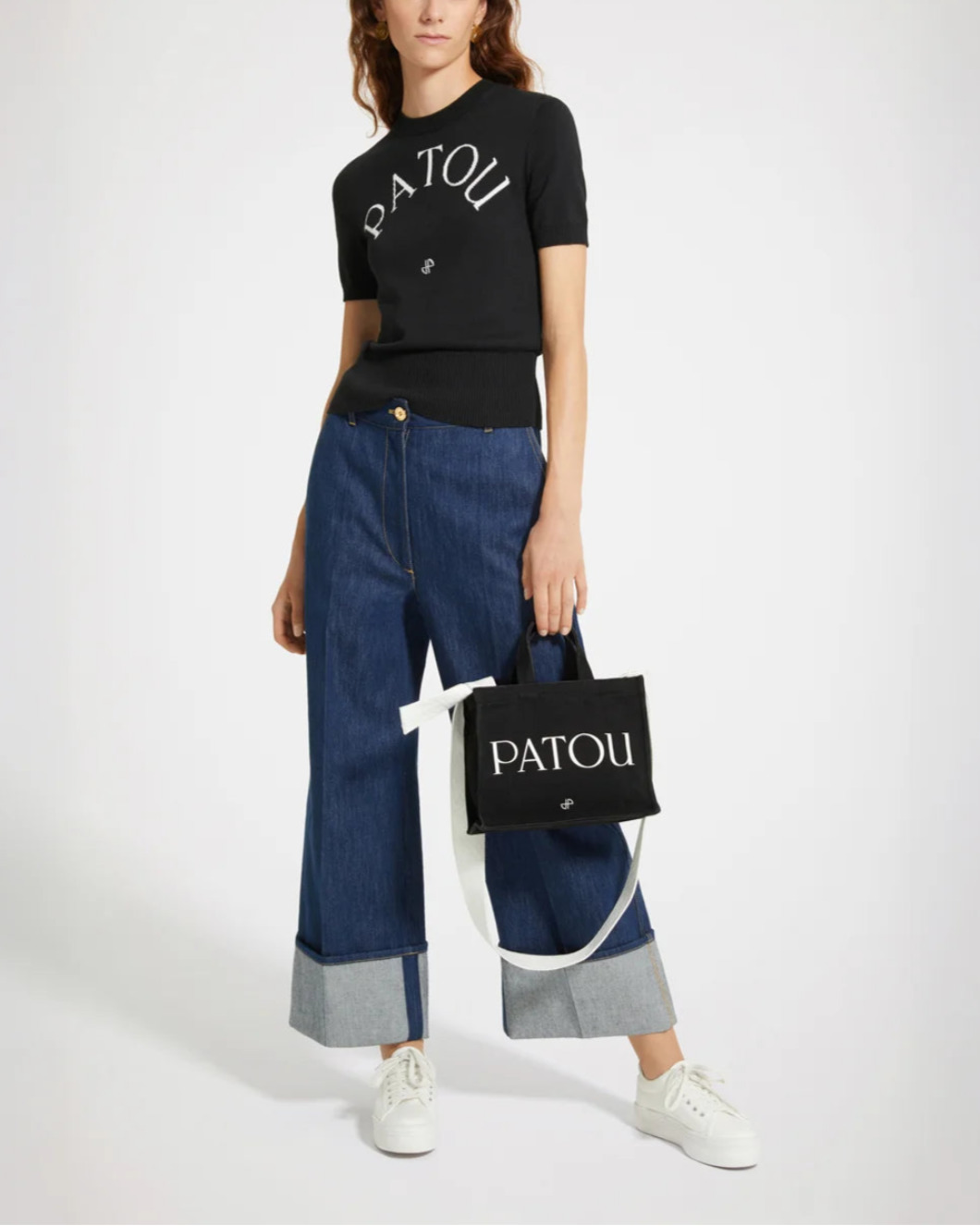 JACQUARD KNIT TOP IN ECO-FRIENDLY COTTON BLEND - 2