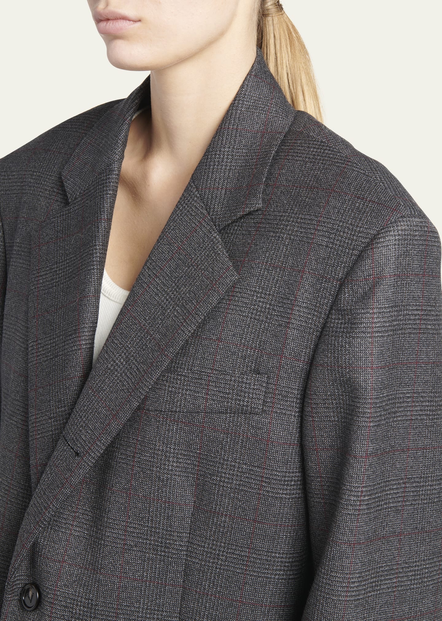 Classic Wool Prince Of Wales Blazer - 5