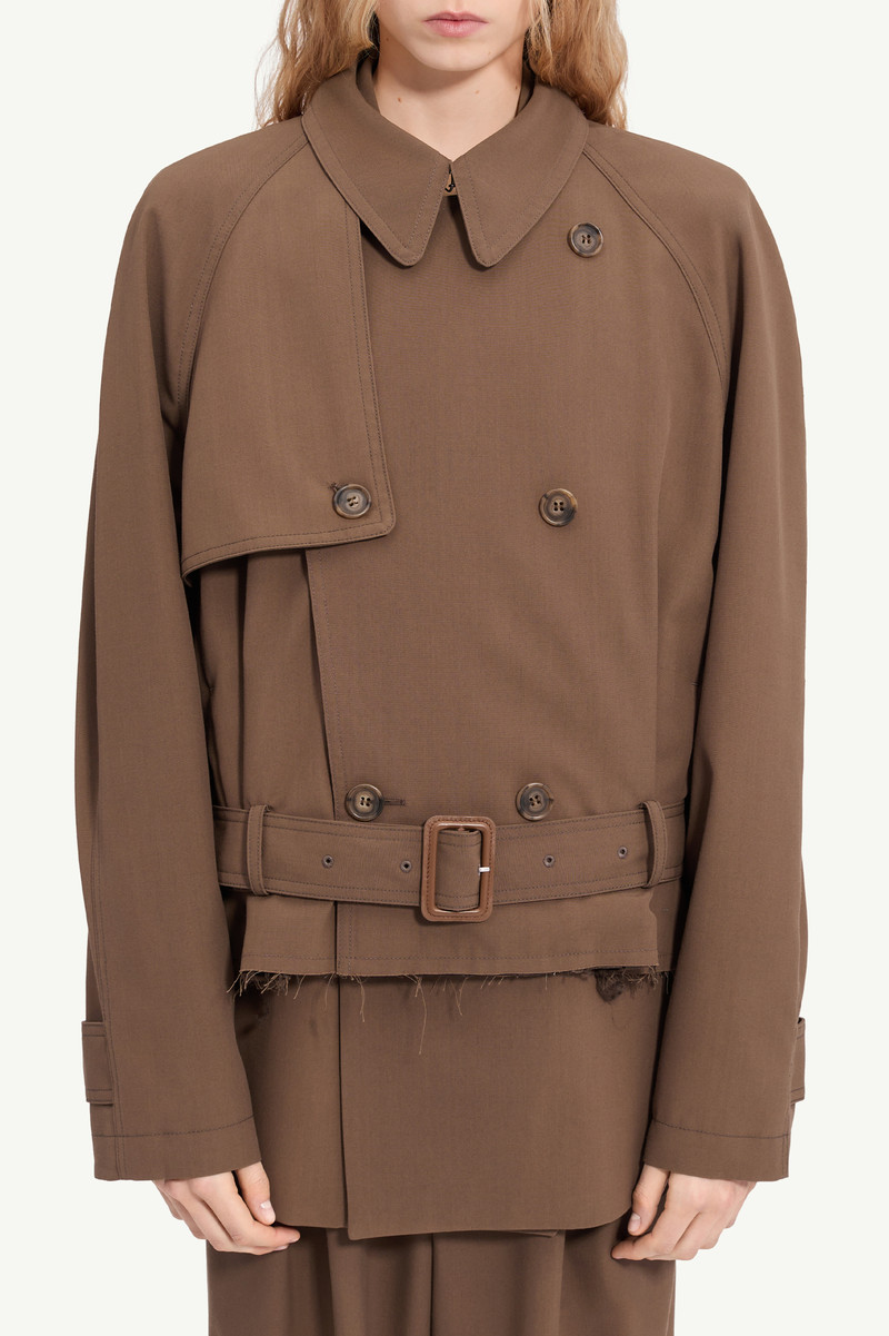 Belted wool blend jacket 5